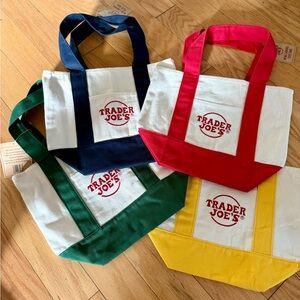 Trader Joe's Canvas Tote Bags Set